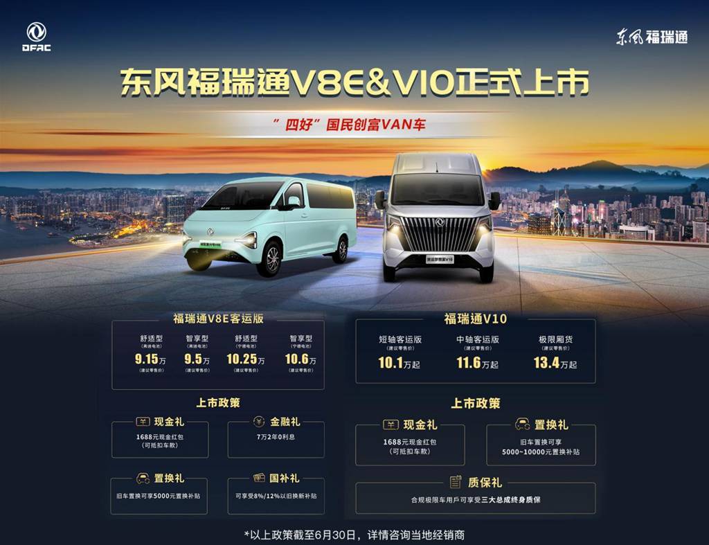 Dongfeng Furuitong V8E & V10 Officially Launched Nationwide in Chongqing