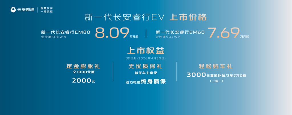 Range + 2C Ultra-Fast Charging:New Generation Changan Ruixing EV (Golden Shield 50kWh) Officially Launched